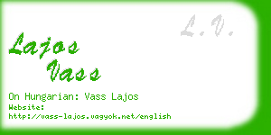 lajos vass business card